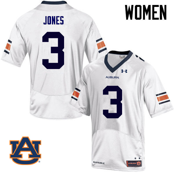 Women Auburn Tigers #3 Jonathan Jones College Football Jerseys Sale-White